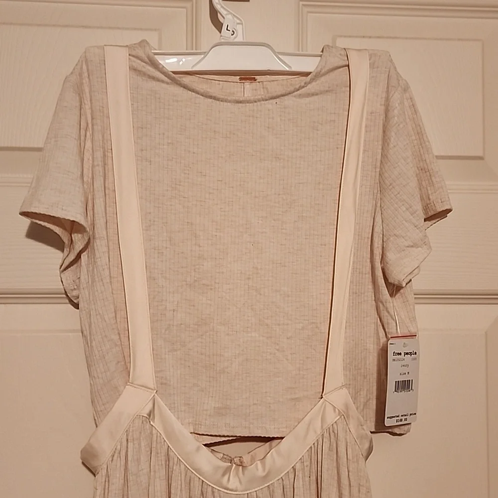 Free People Brookside Two Piece Set NWT Ivory Cream Medium